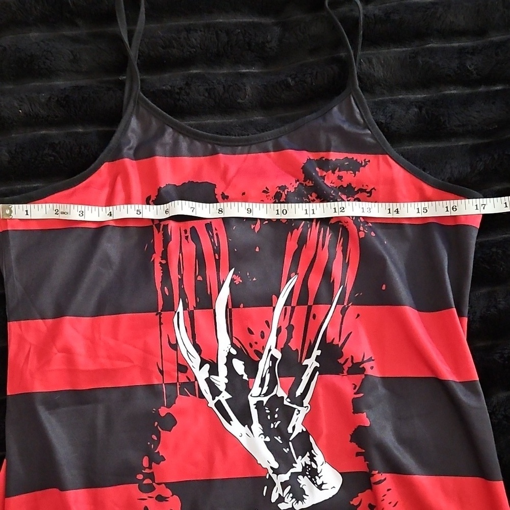 MD - A Nightmare On Elm Street Freddy Krueger Sleep Slip Dress - Picture 7 of 10